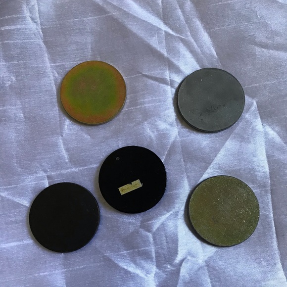 Rare Vintage Holographic Metal Pog Slammers set of five 1990s - Picture 4 of 4